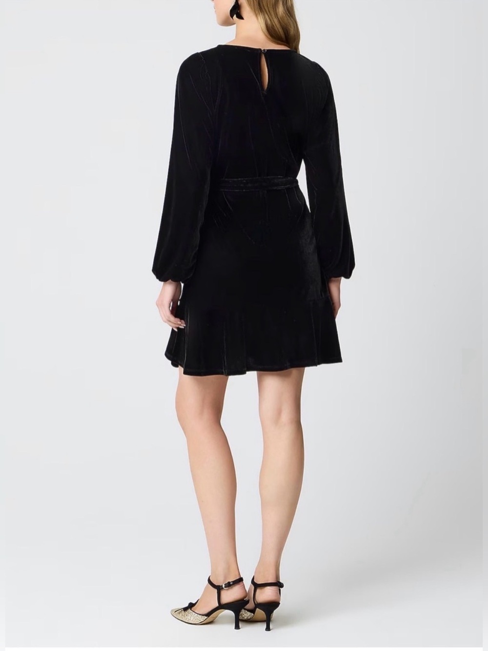 J.Crew Velvet Tie-Waist Mini Dress - Picture 8 of 9